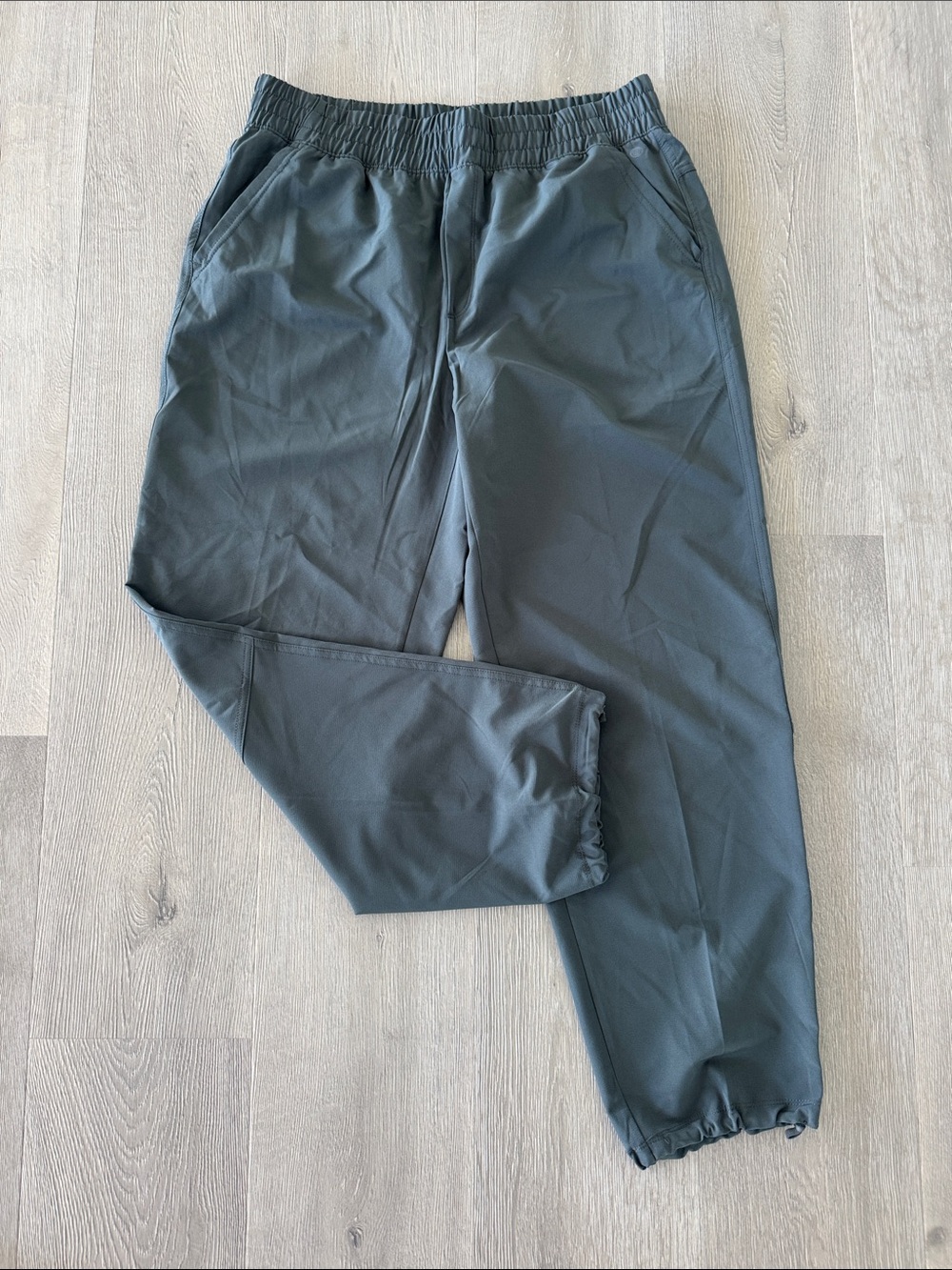 Apana Slate Gray Cropped Jogger Pants